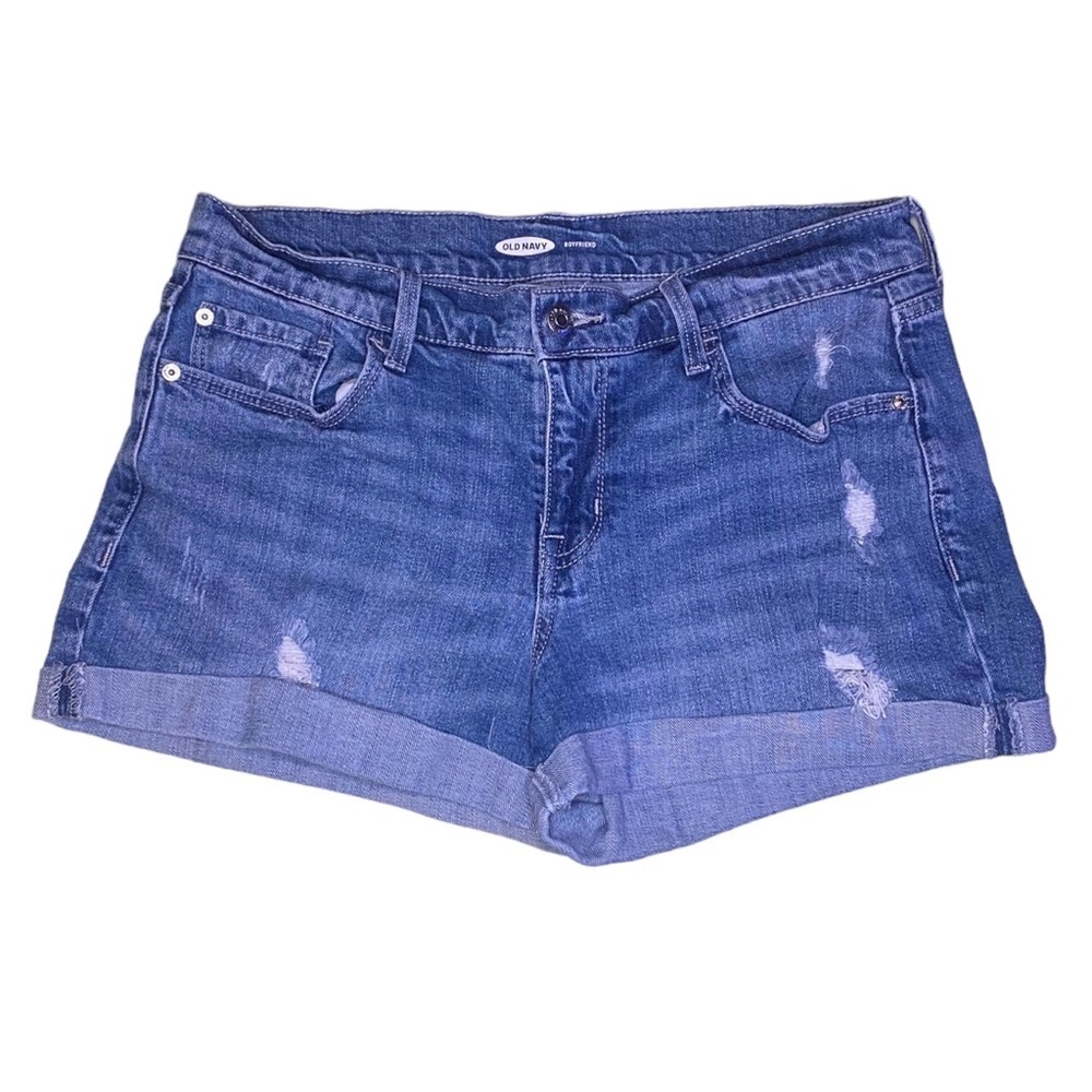 Old Navy Distressed Boyfriend Hi Rise Shorts Size 10